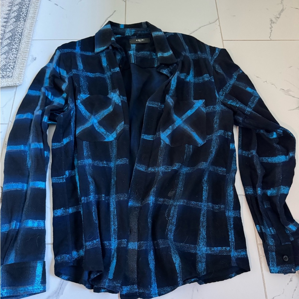 COPY - COPY - Mens AMIRI glittered flannel size small